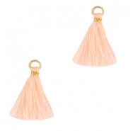 Ibiza style Tassel 1.5cm Gold - bleached apricot